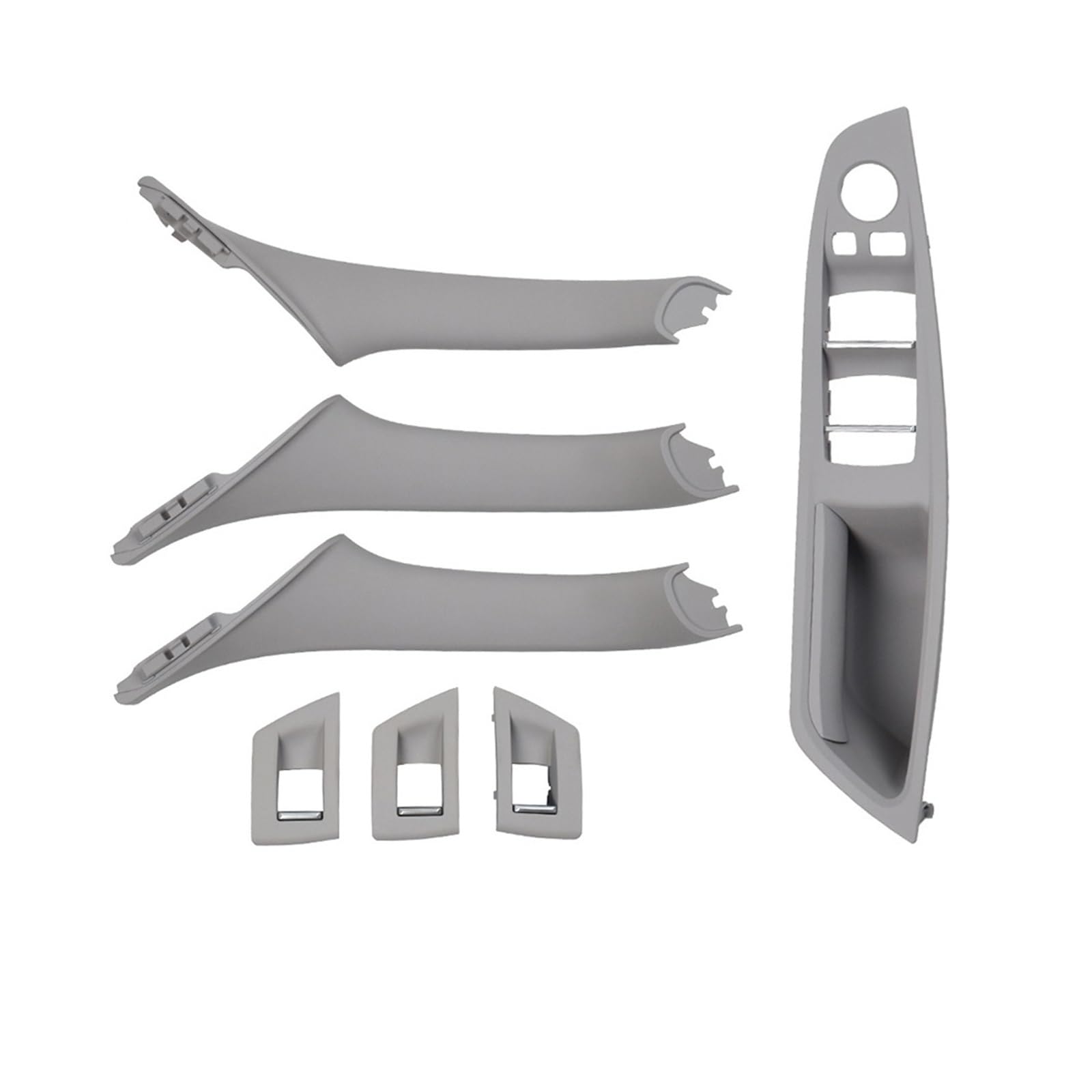 OWYTNRCJ LHD RHD Beige Schwarz Braun Oyster Auto-Innentür-Armlehne Innen-Zuggriff-Set Kompatibel for BMW 5 Series F10 F11 523i 525i 528i 530i(RHD Gray) von OWYTNRCJ