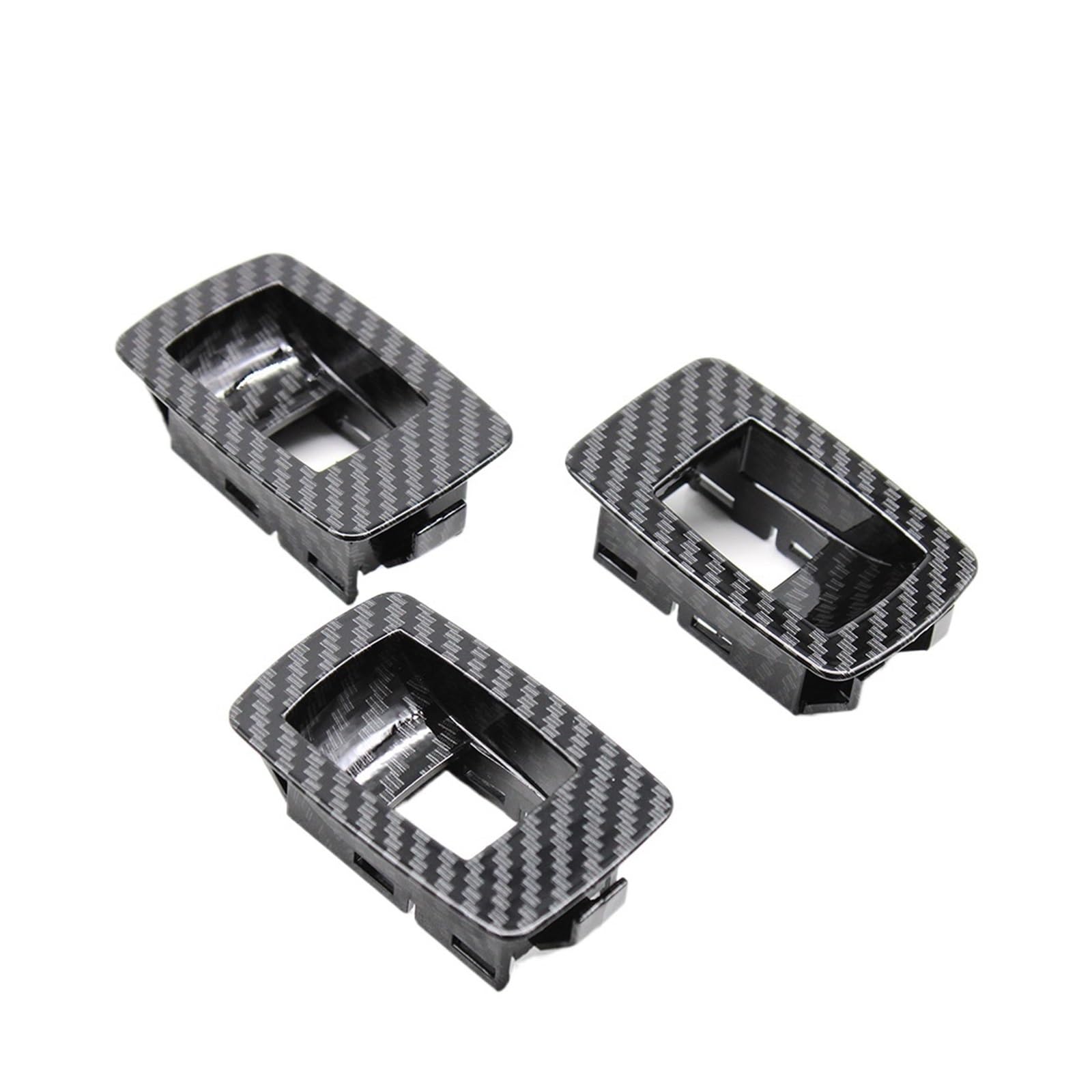 OWYTNRCJ LHD RHD Carbon Fiber Innen Tür Armlehne Pull Griff Kompatibel for BMW 3 Serie E90 E91 316 318 320 325 328i 2004-2012(3pcs small Panel Set) von OWYTNRCJ