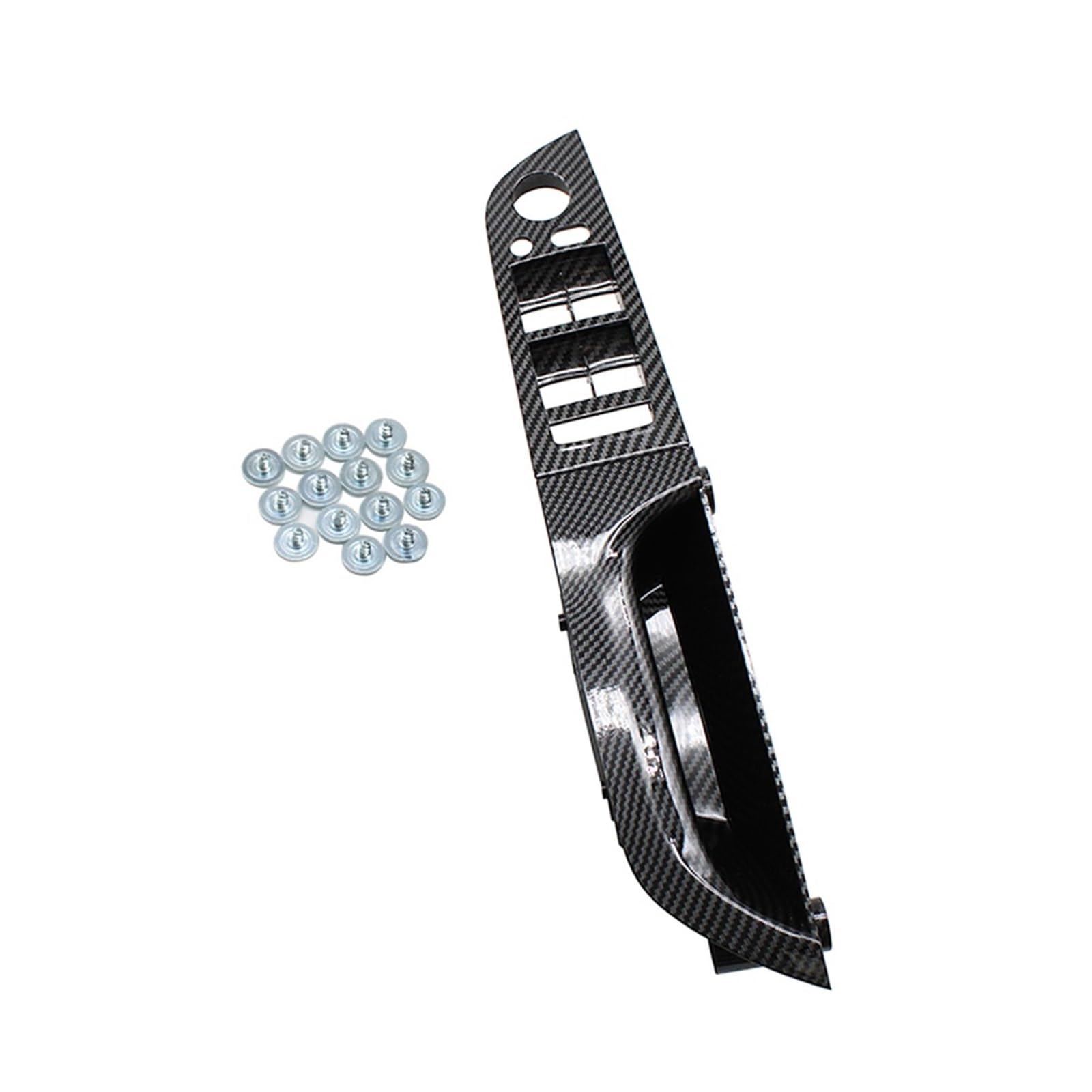 OWYTNRCJ LHD RHD Carbon Fiber Innen Tür Armlehne Pull Griff Kompatibel for BMW 3 Serie E90 E91 316 318 320 325 328i 2004-2012(RHD High 355mm) von OWYTNRCJ