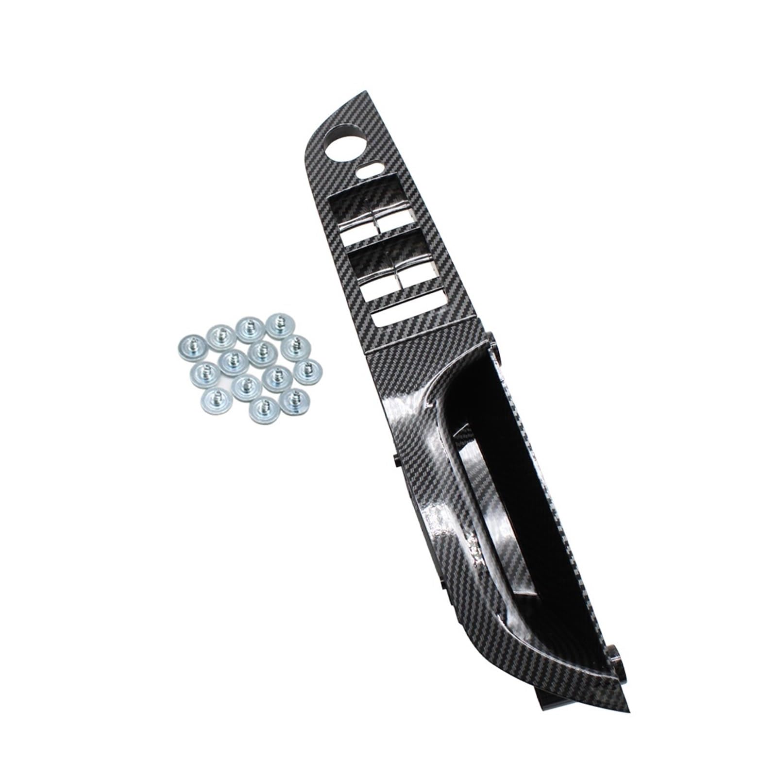 OWYTNRCJ LHD RHD Carbon Fiber Innen Tür Armlehne Pull Griff Kompatibel for BMW 3 Serie E90 E91 316 318 320 325 328i 2004-2012(RHD Low Model Long) von OWYTNRCJ