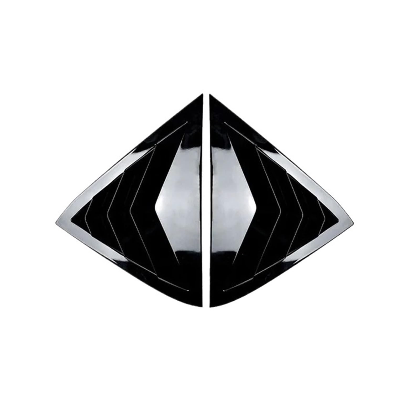 OWYTNRCJ Lamellen for die hinteren Seitenfenster, kompatibel mit Fiesta MK7 7.5 Schrägheck 2008–2017, Paar Abdeckungsverkleidung, Autozubehör, Links und rechts passend(Glossy Black) von OWYTNRCJ