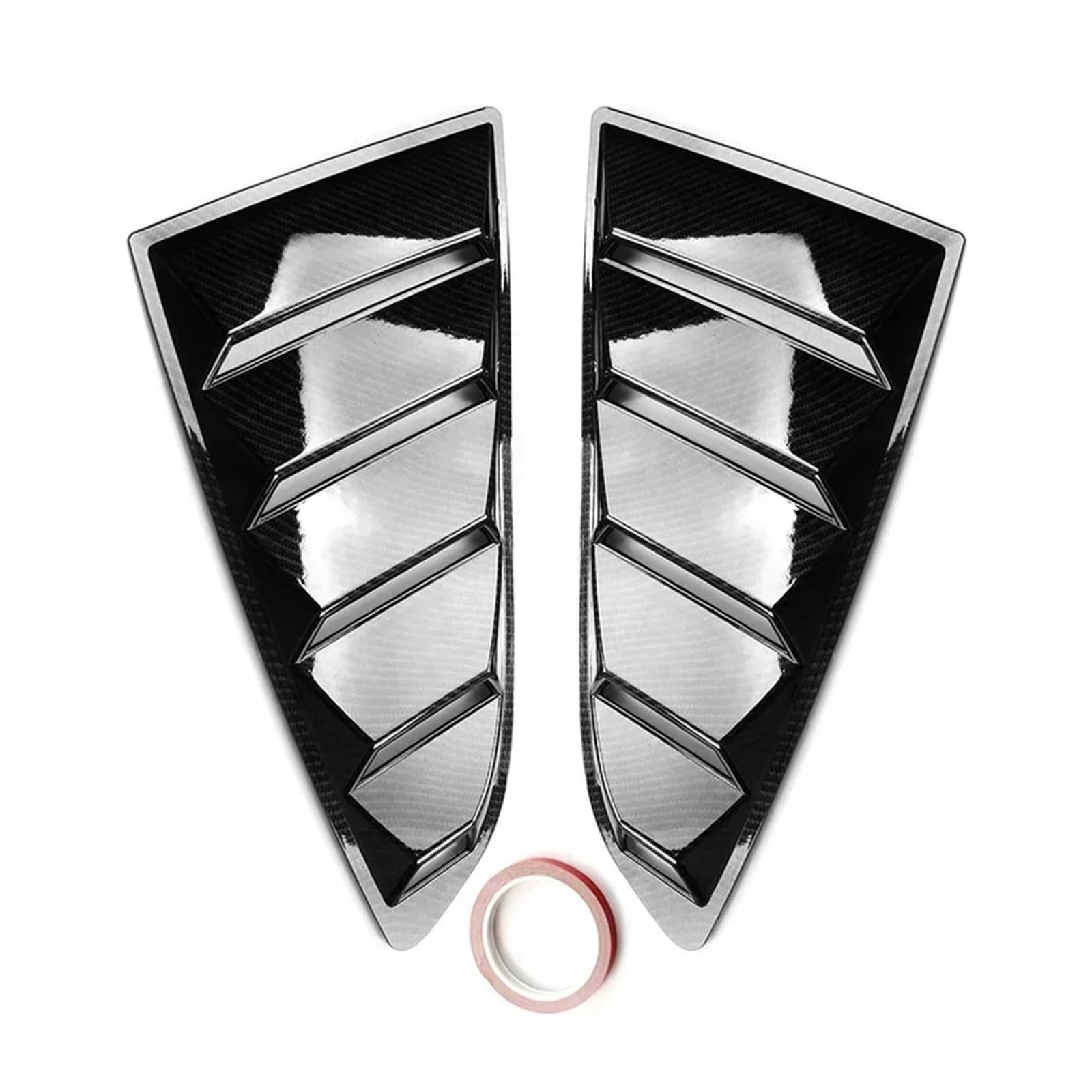 OWYTNRCJ Lamellen for hintere Seitenfenster, kompatibel mit Mustang 2015–2021, Autozubehör, modifizierte Jalousien, seitliche Lüftungsabdeckung, passend for die Windschutzscheibe(Carbon Fiber) von OWYTNRCJ