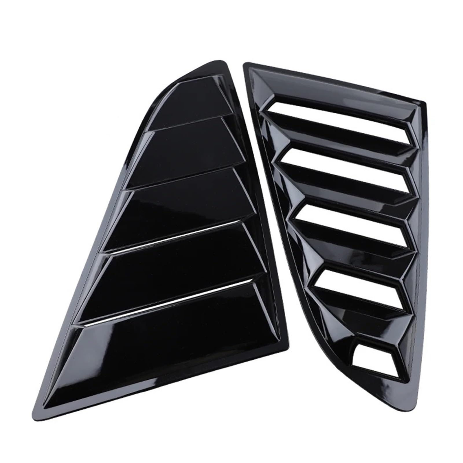 OWYTNRCJ Lamellen for hintere Seitenfenster, kompatibel mit Mustang 2015–2021, Autozubehör, modifizierte Jalousien, seitliche Lüftungsabdeckung, passend for die Windschutzscheibe(Gloss Black) von OWYTNRCJ