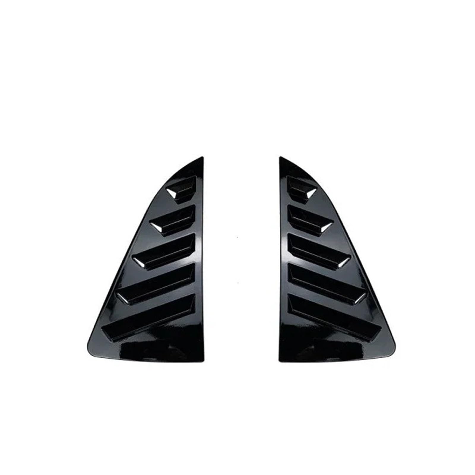 OWYTNRCJ Lamellenverschluss, kompatibel mit VW Polo MK5 6R 6C 2011–2018, Heckscheiben-Seitenlüftungsverkleidung, Paar, Außen-Styling-Zubehör(Glossy Black) von OWYTNRCJ