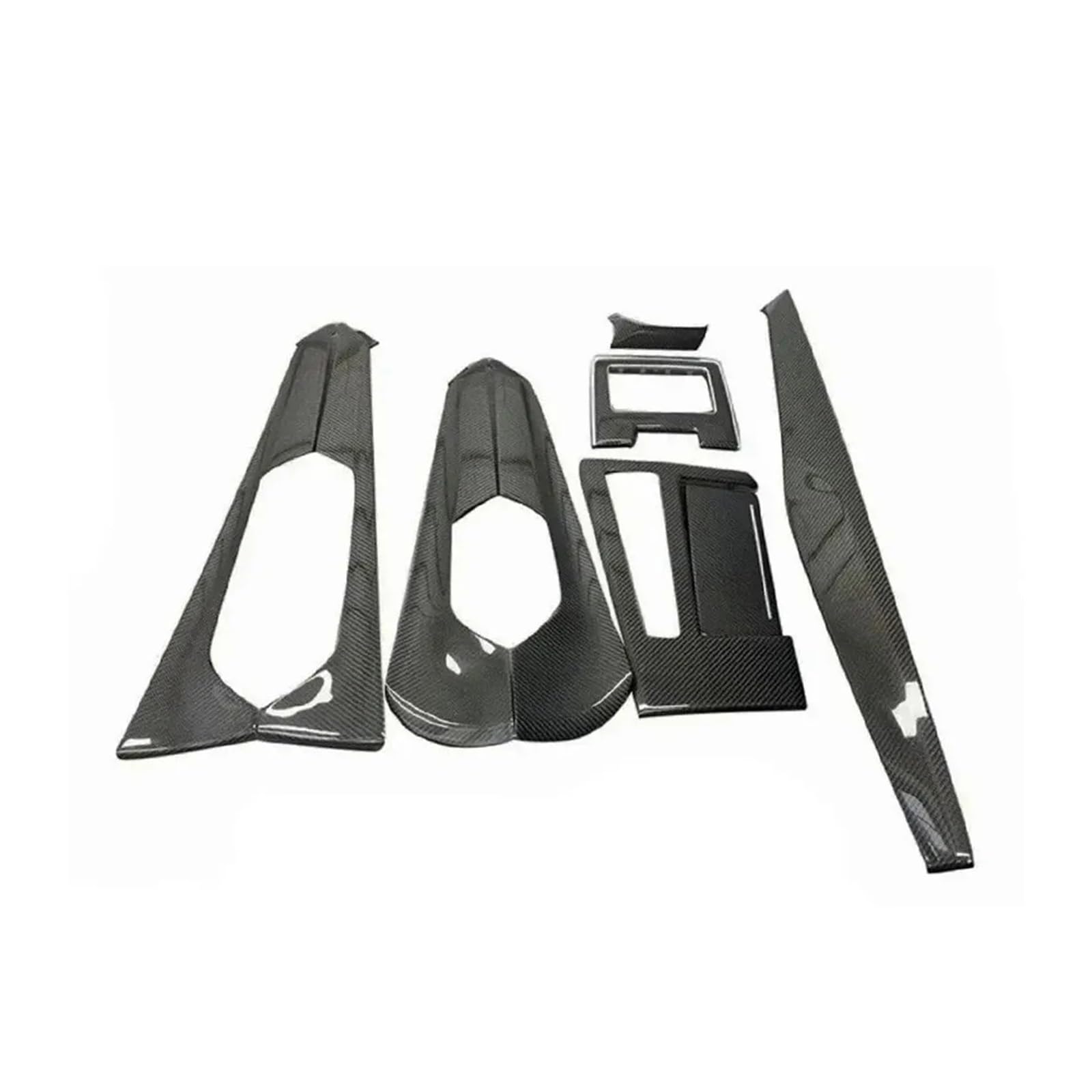 OWYTNRCJ Mittelkonsole Carbon-Innenverkleidung 7-teiliges Set for Audi A6 S6 RS6 C8 Carbon-Innentürverkleidung Carbon von OWYTNRCJ
