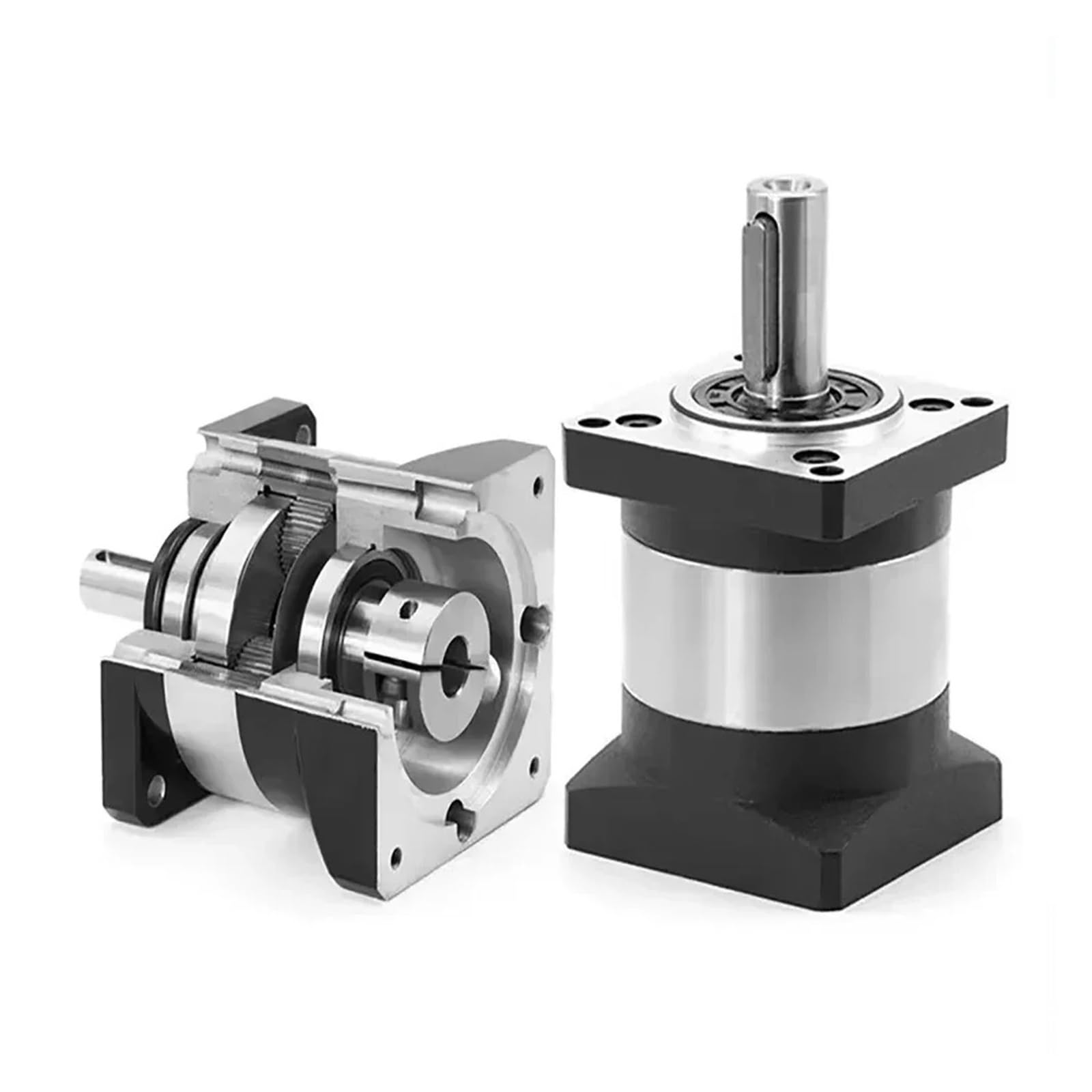 OWYTNRCJ Nema23 57 mm Closed-Loop-Schrittmotor mit Planetengetriebe 5-100:1 | Integrierter Antrieb 3000 U/min | 6,35/8 mm Eingang, kompatibel for CNC/Robotik(8mm Input,25) von OWYTNRCJ