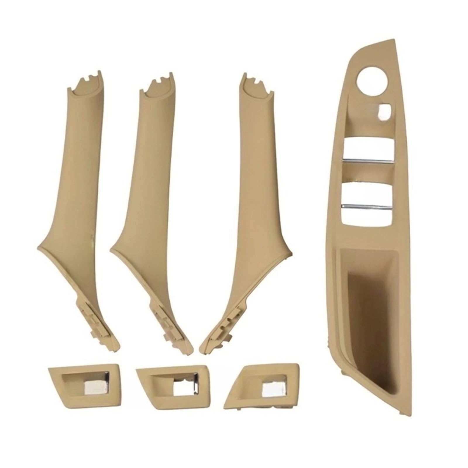 OWYTNRCJ Rechtslenker RHD Kompatibel for BMW 5 Series F10 F11 Beige Schwarz Auto Innen Innen Tür Griff Panel Pull Trim Abdeckung(Model A Beige) von OWYTNRCJ