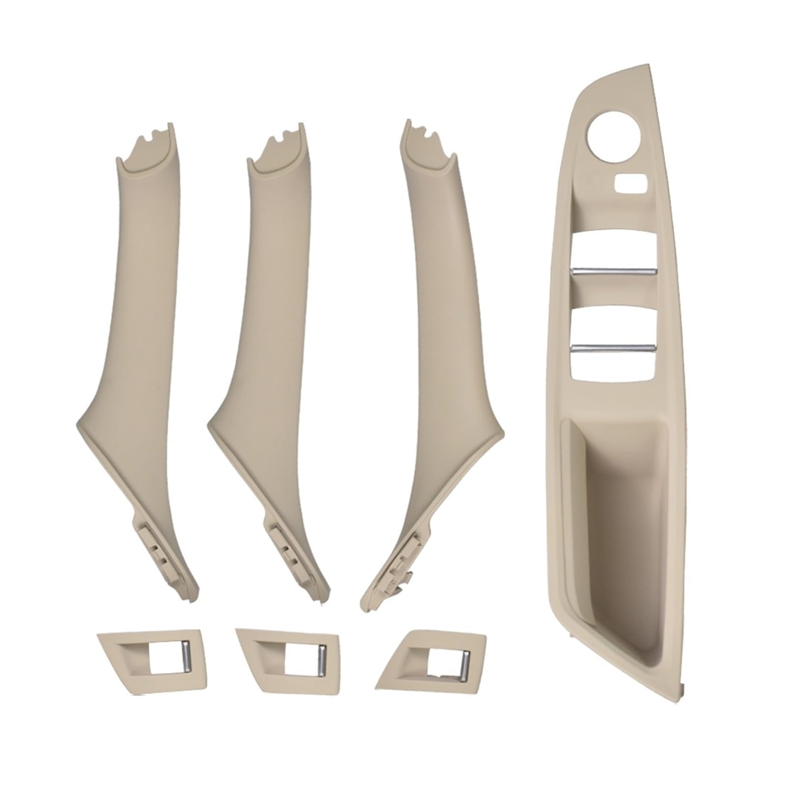 OWYTNRCJ Rechtslenker RHD Kompatibel for BMW 5 Series F10 F11 Beige Schwarz Auto Innen Innen Tür Griff Panel Pull Trim Abdeckung(Model A Beige White) von OWYTNRCJ
