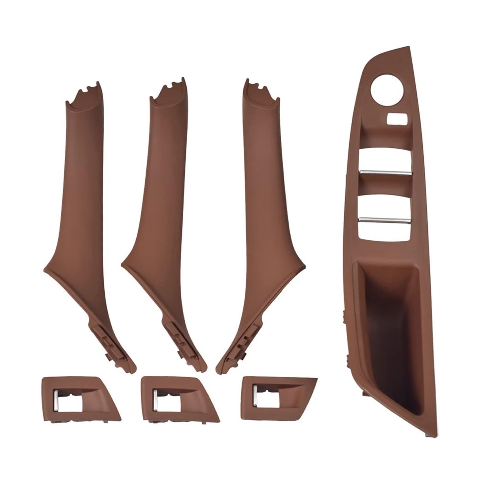OWYTNRCJ Rechtslenker RHD Kompatibel for BMW 5 Series F10 F11 Beige Schwarz Auto Innen Innen Tür Griff Panel Pull Trim Abdeckung(Model A Redbrown) von OWYTNRCJ