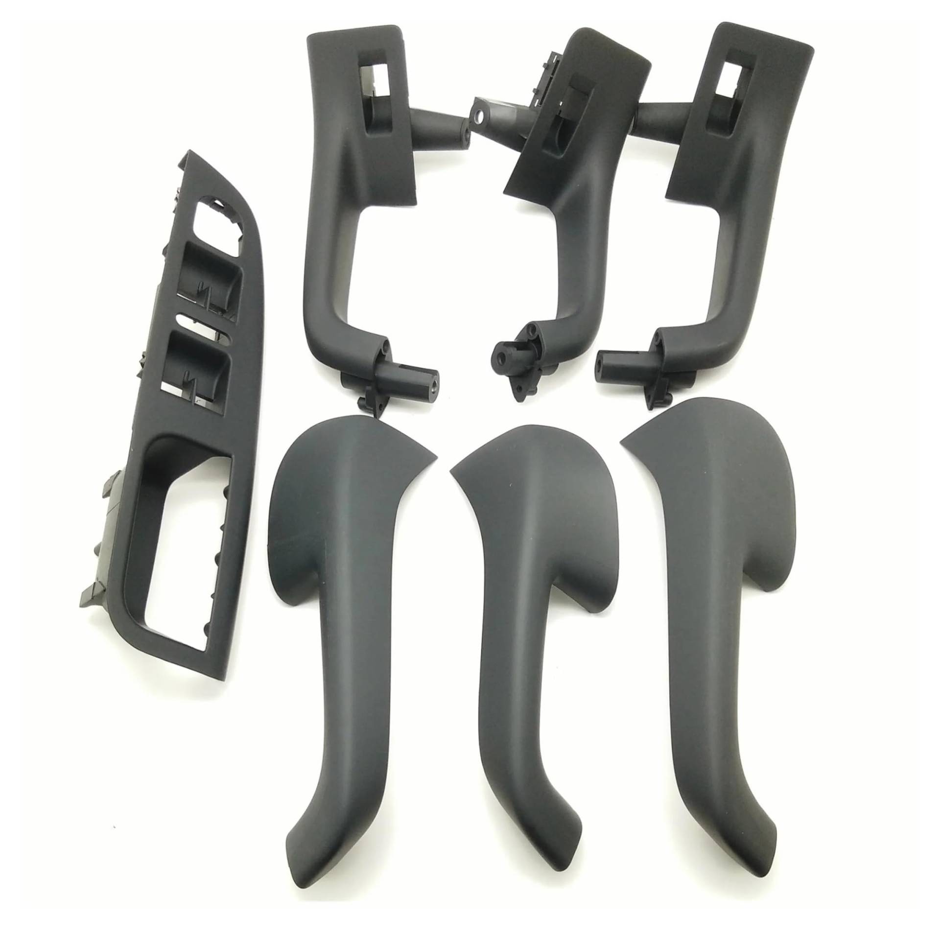 OWYTNRCJ Schwarz Farbe Innen Tür Griff Greifen Abdeckung Set Kompatibel for VW Golf 5 GTI MK5 Jetta MK5(7pcs) von OWYTNRCJ