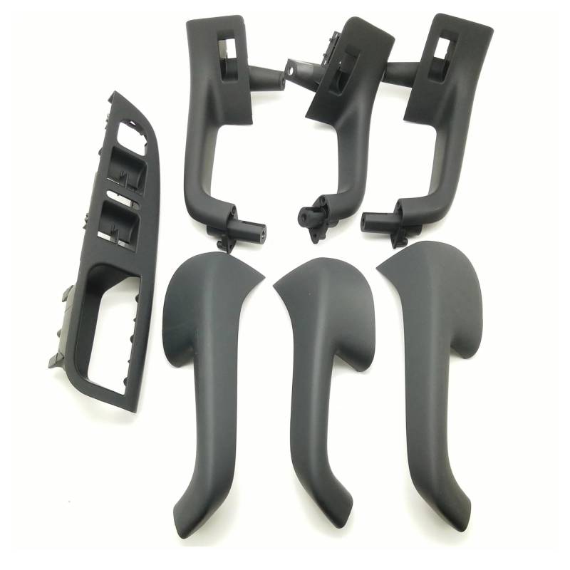 OWYTNRCJ Schwarz Farbe Innen Tür Griff Greifen Abdeckung Set Kompatibel for VW Golf 5 GTI MK5 Jetta MK5(7pcs) von OWYTNRCJ
