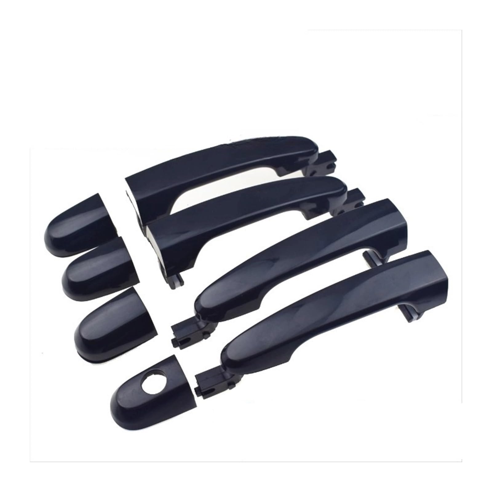 OWYTNRCJ Schwarzer Außentürgriff for Auto oder mit Sockel vorne/hinten/Links Fahrer/rechts Beifahrer, kompatibel mit Kia Sportage 2.0L 2.7L 2005-2010(4 Pcs Front Rear Kit) von OWYTNRCJ
