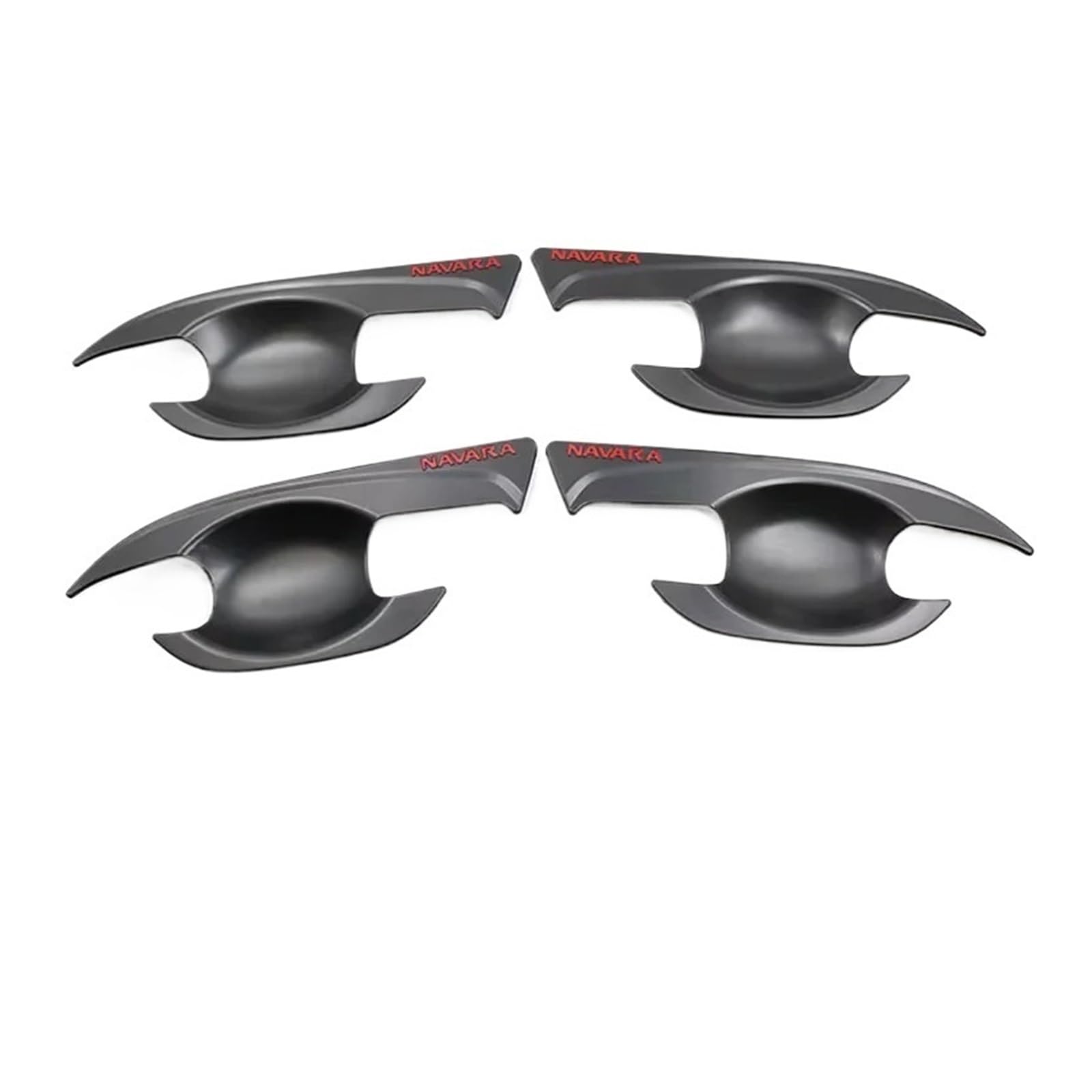 OWYTNRCJ Schwarzer Autotürgriff-Abdeckungsschutz, 4-türig, Chrom, kompatibel for Nissan Navara NP300 2014 2015 2016 2017 2018 2019 2020, Zubehör(Handle Bowls) von OWYTNRCJ