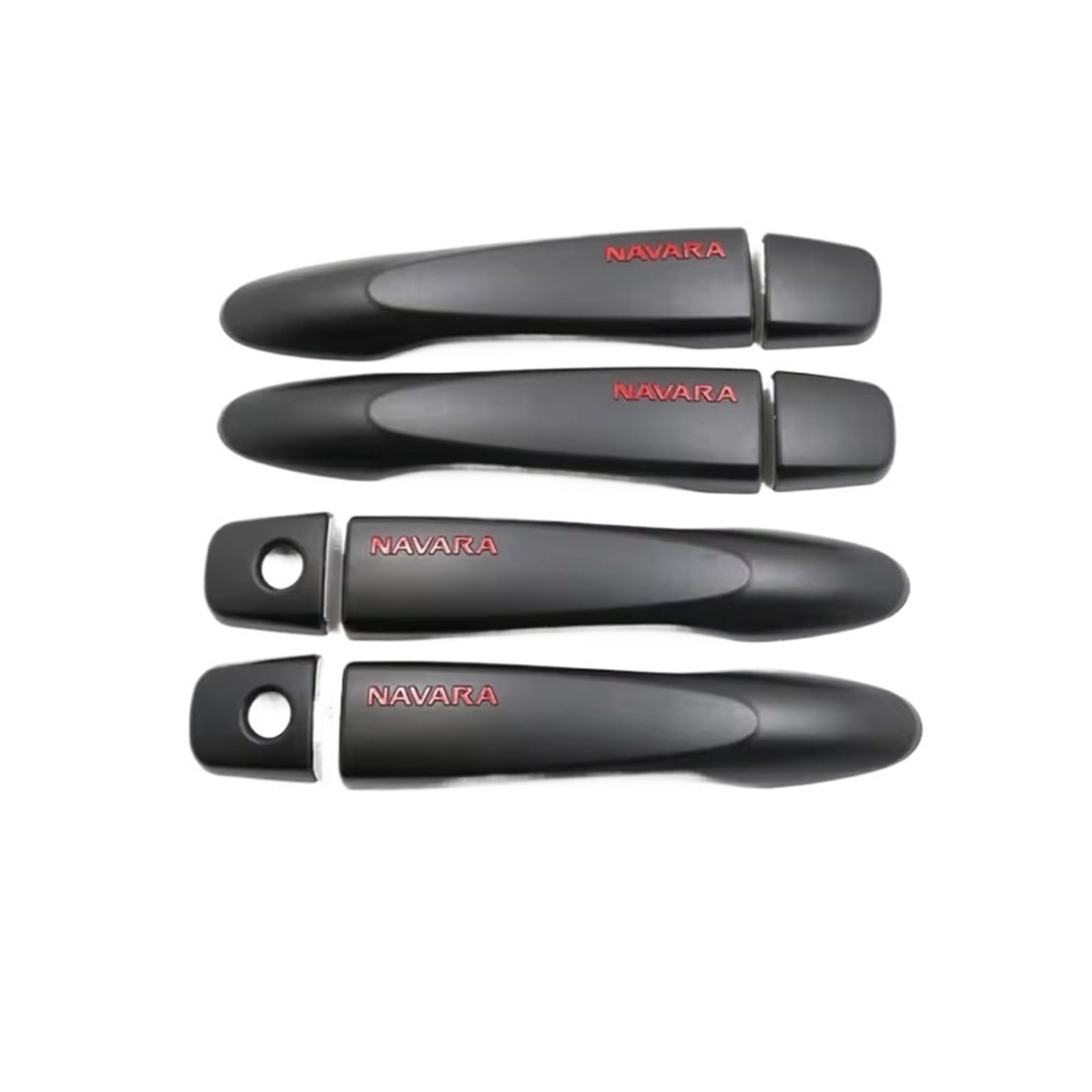 OWYTNRCJ Schwarzer Autotürgriff-Abdeckungsschutz, 4-türig, Chrom, kompatibel for Nissan Navara NP300 2014 2015 2016 2017 2018 2019 2020, Zubehör(Handle Covers) von OWYTNRCJ