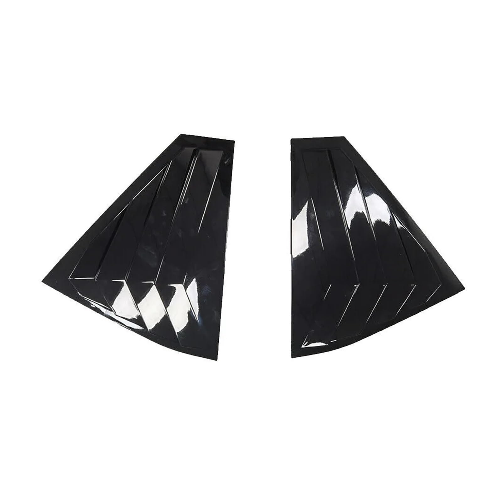 OWYTNRCJ Seitenfensterladen Kompatibel for Skoda Fabia 2015-2020 Auto-Hintere Lamellenabdeckung Zieraufkleber Entlüftungsschaufel ABS-Kohlefaser Schwarz Zubehör(Gloss Black) von OWYTNRCJ