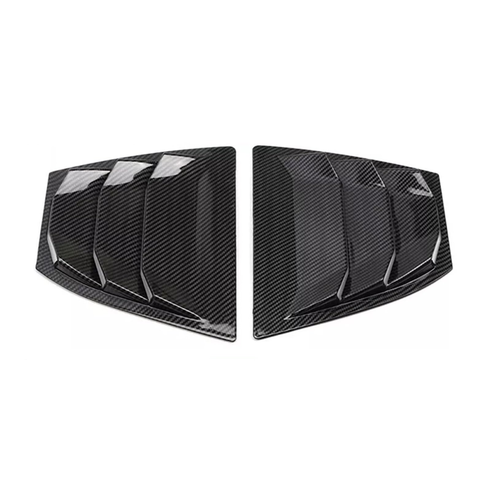 OWYTNRCJ Seitliches hinteres Lamellenfenster, kompatibel mit Mazda 3 Axela 2014 2015 2016 2017 2018, Blendenabdeckung, Zieraufkleber, Entlüftungsschaufel, ABS, Autozubehör(Carbon Fiber Look) von OWYTNRCJ