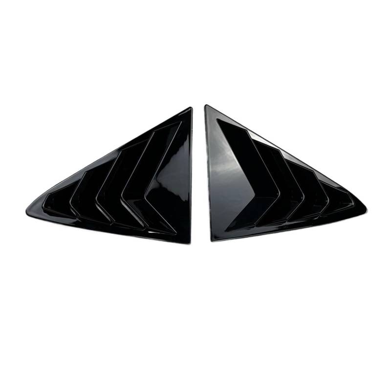 OWYTNRCJ Shutter Louver Kompatibel for Fiesta MK8 2018 2019 2020 2021 Heckscheiben-Viertelabdeckung Seitenentlüftungsverkleidung Entlüftung Autozubehör(Gloss Black) von OWYTNRCJ