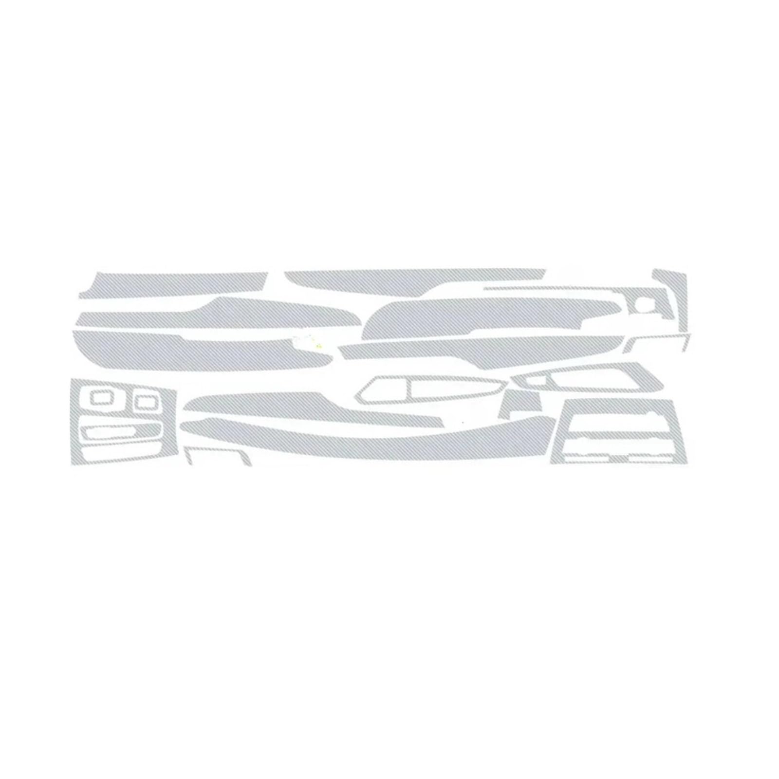 OWYTNRCJ Türgriff des zentralen Bedienfelds im Innenraum, kompatibel mit BMW X5 F15 X6 F16 18 5D 2014, Carbonfaser-Aufkleber, Auto-Styling-Zubehör(3D CF Silver,F15 X5_Style A) von OWYTNRCJ
