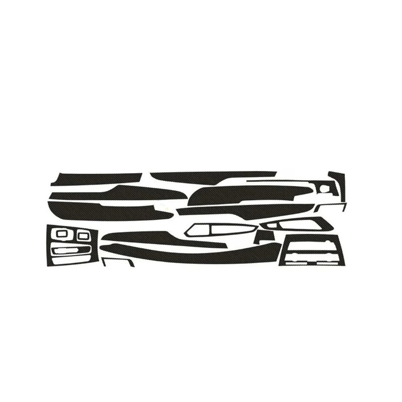 OWYTNRCJ Türgriff des zentralen Bedienfelds im Innenraum, kompatibel mit BMW X5 F15 X6 F16 18 5D 2014, Carbonfaser-Aufkleber, Auto-Styling-Zubehör(5D CF Black,F15 X5_Style B) von OWYTNRCJ