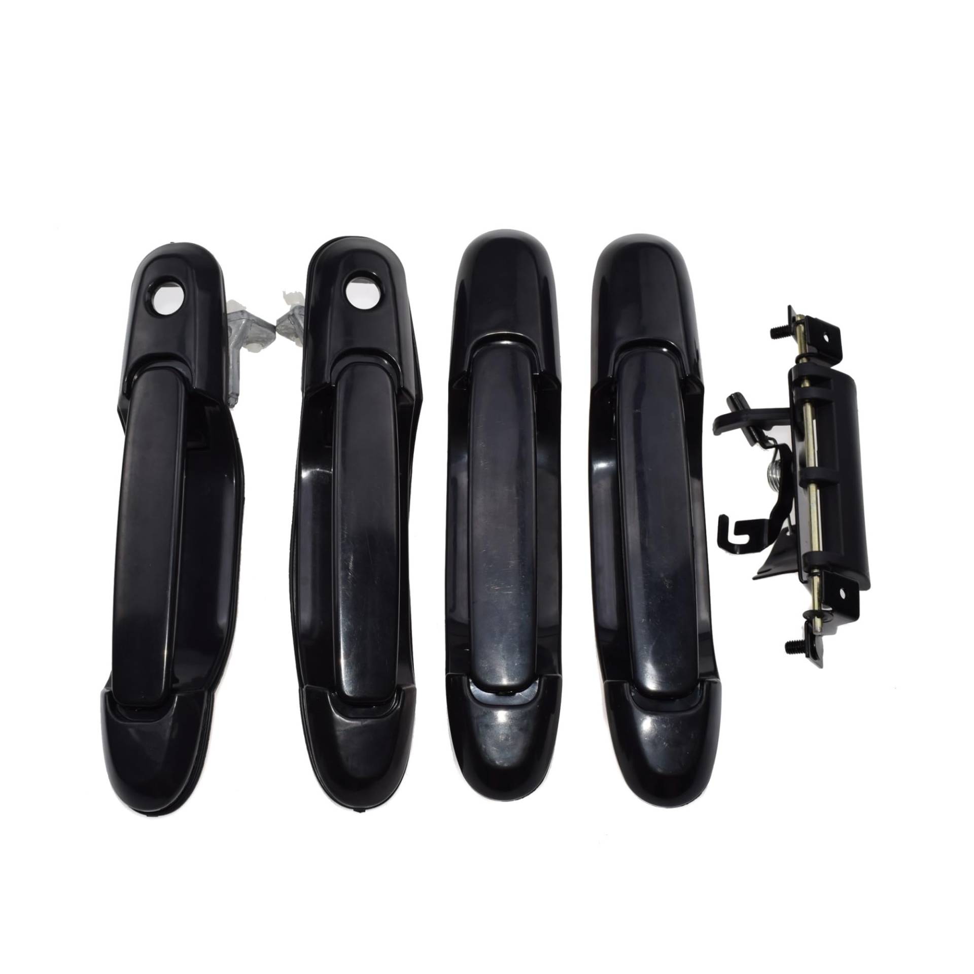 OWYTNRCJ Vorne Hinten Links Rechts Außen Außen Tür Griff & Hinten Stamm Heckklappe Weiß/Schwarz 5 Pcs Kompatibel for Toyota Sienna 3,0 L 1998-2003(Black 4 Sides) von OWYTNRCJ