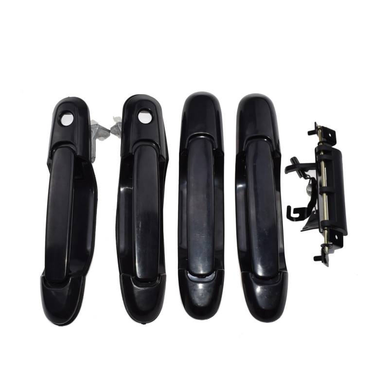 OWYTNRCJ Vorne Hinten Links Rechts Außen Außen Tür Griff & Hinten Stamm Heckklappe Weiß/Schwarz 5 Pcs Kompatibel for Toyota Sienna 3,0 L 1998-2003(Black 4 Sides) von OWYTNRCJ