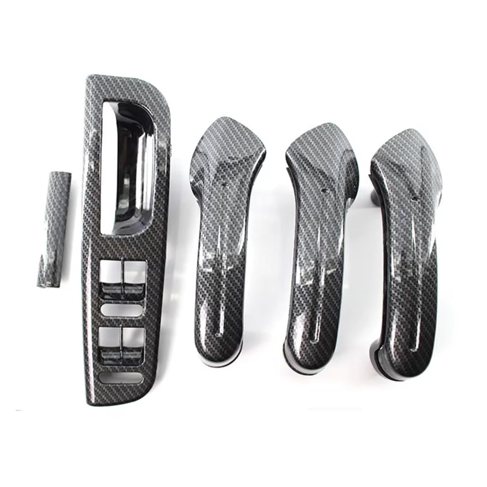 OWYTNRCJ Vorne Hinten Links Rechts Tür Schwarz Pull Haltegriff Kompatibel for VW Bora Golf 4 MK4 Jetta 1999-2004 Carbon Faser Stil 3B1867171E(Carbon Fiber) von OWYTNRCJ