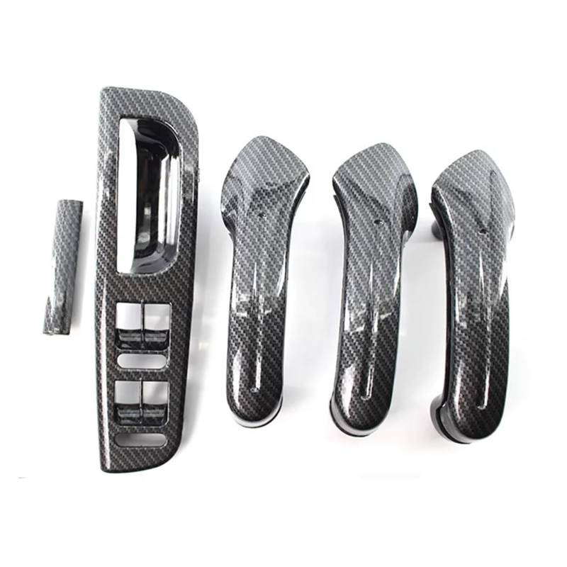 OWYTNRCJ Vorne Hinten Links Rechts Tür Schwarz Pull Haltegriff Kompatibel for VW Bora Golf 4 MK4 Jetta 1999-2004 Carbon Faser Stil 3B1867171E(Carbon Fiber) von OWYTNRCJ