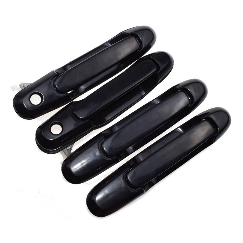 OWYTNRCJ Weiß Schwarz Außen Außen Auto Türgriff Vorne Hinten Links Rechts 4 Pcs Kompatibel for Toyota Sienna 3,0 L 1998 1999 2000 2001 2002 2003(Black 4 Sides) von OWYTNRCJ