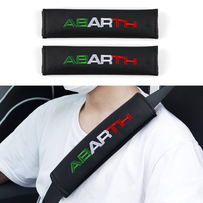 2PCS Auto Universal Seat Belt Padding PU Gurtpolster Kompatibel mit 500 500C 124 500 595 600e 695 Punto Interieur Zubehör von OYDDL