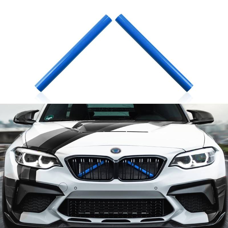 2PCS Frontgrill Einsatz Streifen Kühlergrill Zierleiste Kompatibel mit BMW F20 F21 F22 F23 F44 F45 F46 F30 F31 F34 F32 F33 F36 G30 G38 G32 G11 G12 F25 G01 F26 G02 G05 Auto Zubehör (A, Blue) von OYDDL