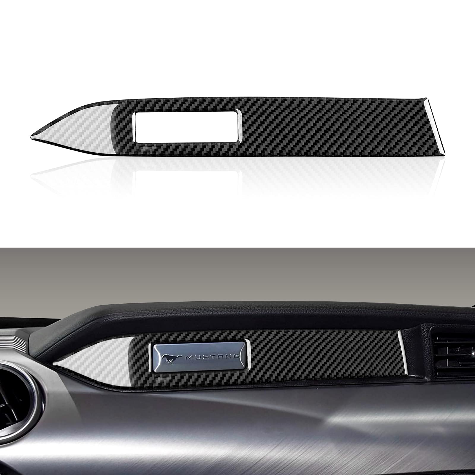 Armaturenbrett Aufkleber Kohlefaser Trim Abdeckung Kompatibel Mit Ford Mustang GT 2015 2016 2017 2018 2019 2020 Zubehör Armaturenbrett Aufkleber Kohlefaser Trim Abdeckung Kompatibel Mit Ford Mustang GT 2015 2016 2017 2018 2019 2020 Zubehör von OYDDL