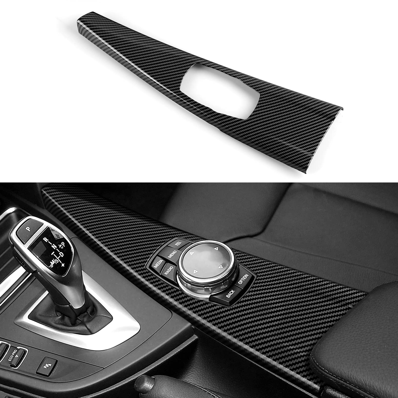 Auto Aufkleber Multimedia Abdeckung ABS Interieurleisten Trim Kompatibel mit BMW F30 F31 F34 3GT F32 F36 M4 Interieur Zubehör von OYDDL