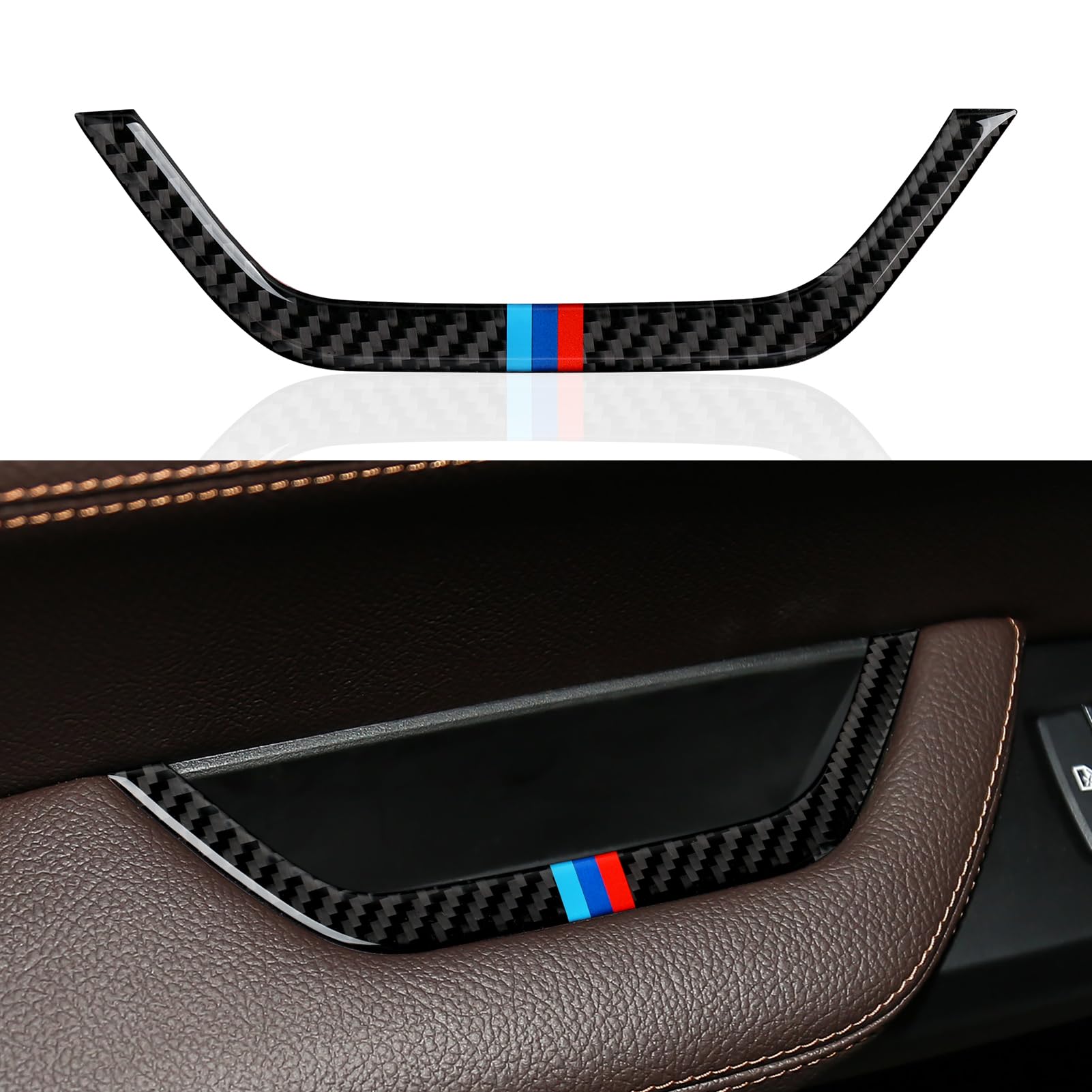 Auto Mittelkonsole Aufbewahrungsbox Aufkleber Abdeckung Cover Carbon Fiber Decal Trim passt Kompatibel mit BMW X3 F25 (2011-2017)/ X4 F26 (2014-2018) Interieur Zubehör von OYDDL