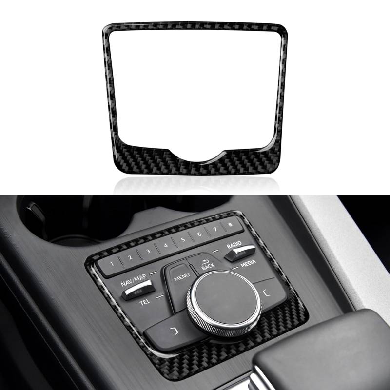 Auto Schalthebel Panel Cover Kohlefaser Trim Aufkleber Kompatibel mit Audi A4 (2016-2019)/S4 (2016-2019)/RS4 (2017-2019)/ A5 (2017-2019)/S5 (2016-2019)/RS5 (2017-2019) Interieur Zubehör von OYDDL