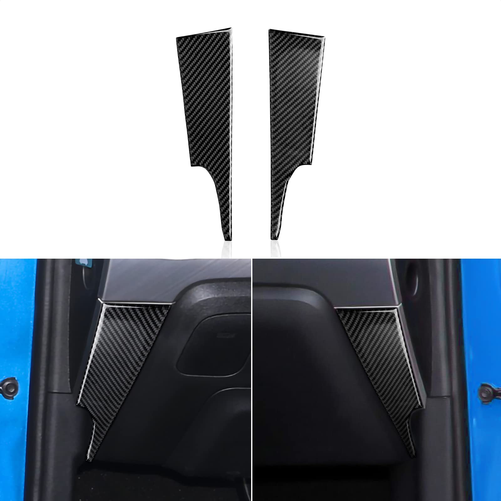 Carbon Fiber Auto Mittelkonsole Instrument Aufkleber Decal Interior Cover Trim für Ford Mustang GT 2015 2016 2017 2018 2019 2020 2021 Zubehör (Untere Spurweite) von OYDDL