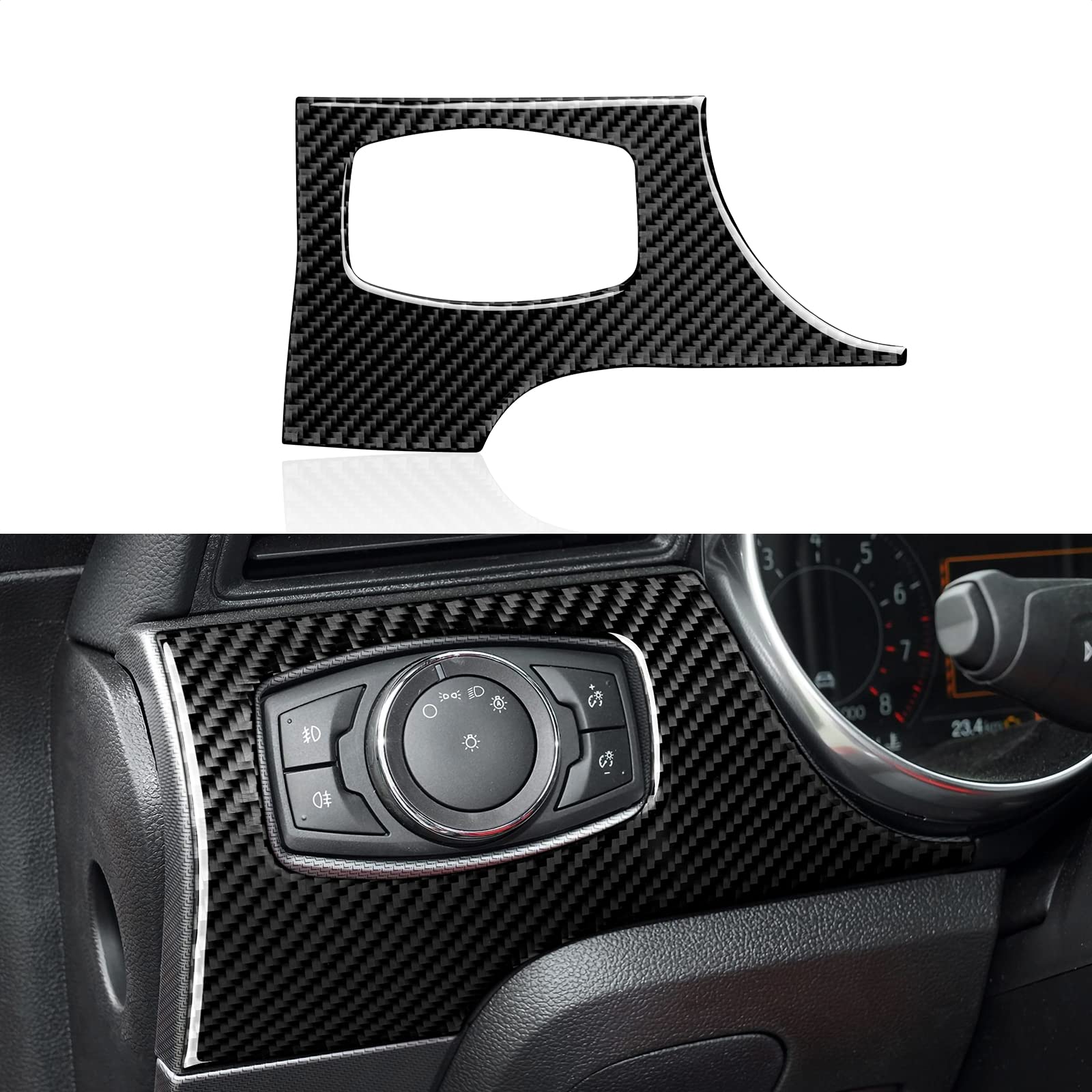 Carbon Fiber Auto Mittelkonsole Instrumententafel Aufkleber Decal Interior Trim Cover Kompatibel Mit Ford Mustang GT 2015 2016 2017 2018 2019 2020 2021 Zubehör (Mittelkonsole Instrument) von OYDDL