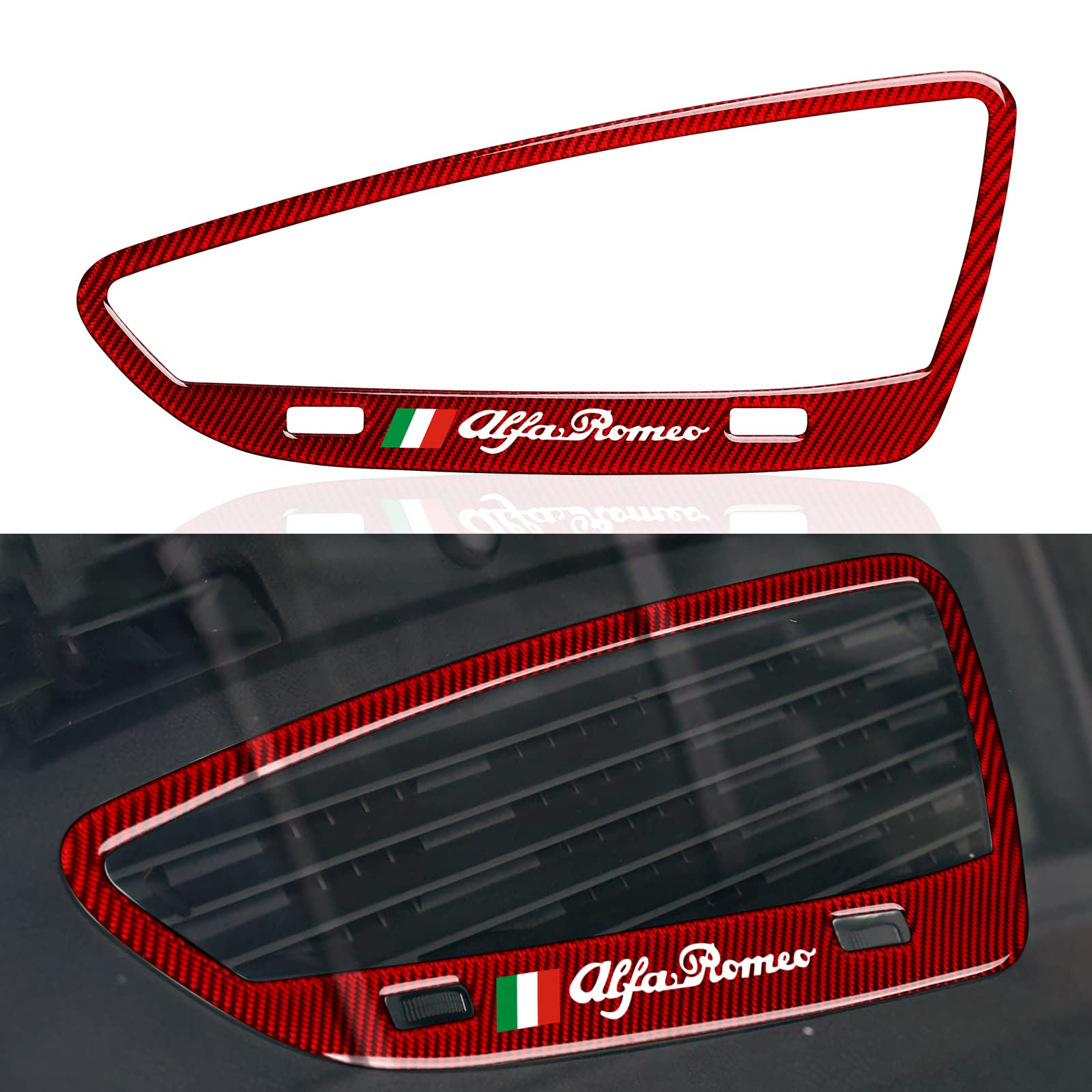 OYDDL Auto Aufkleber Armaturenbrett AC Air Vent Trim kompatibel mit Alfa Romeo 159 939 Brera Spider 2005 2006 2007 2008 2009 2010 2011 Zubehör von OYDDL