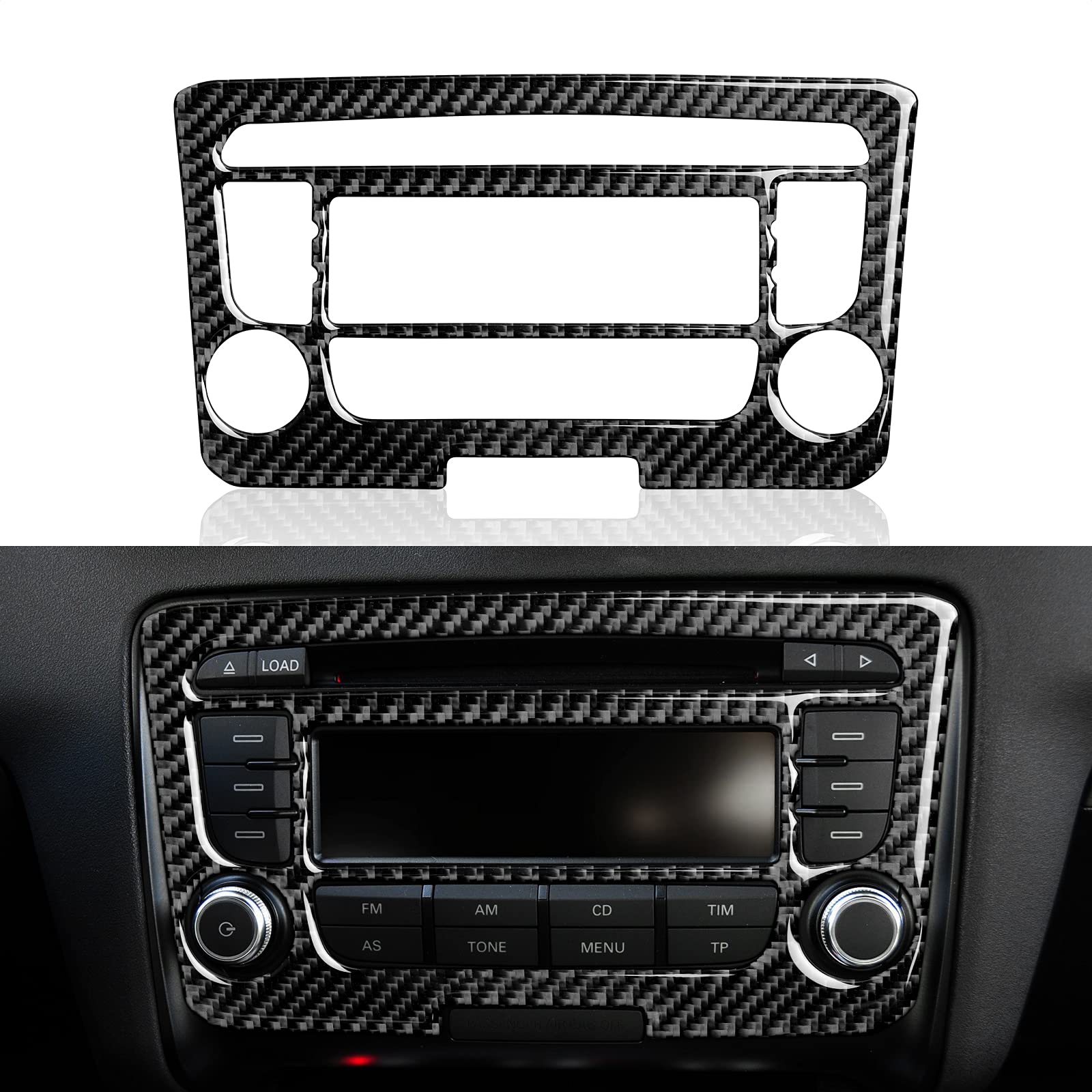 OYDDL CD Panel Aufkleber Kohlefaser Abdeckung kompatibel mit Audi TT 8n 8j MK123 2008 2009 2010 2011 2012 2013 2014 Zubehör (Stil A) von OYDDL