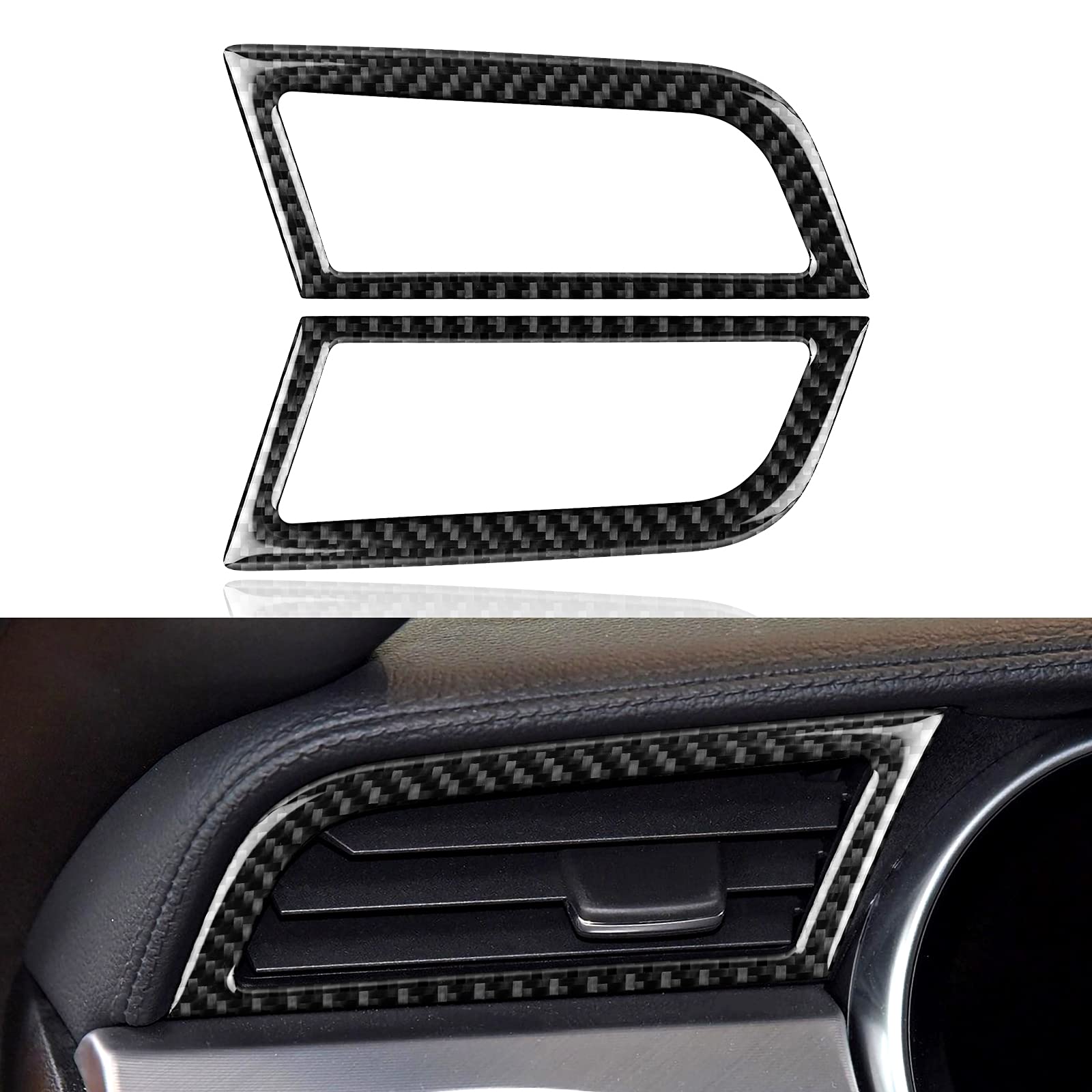 OYDDL Carbonfaser Aufkleber kompatibel mit Ford Mustang GT 2015 2016 2017 2018 2019 2020 Accessories (AC,Side) von OYDDL
