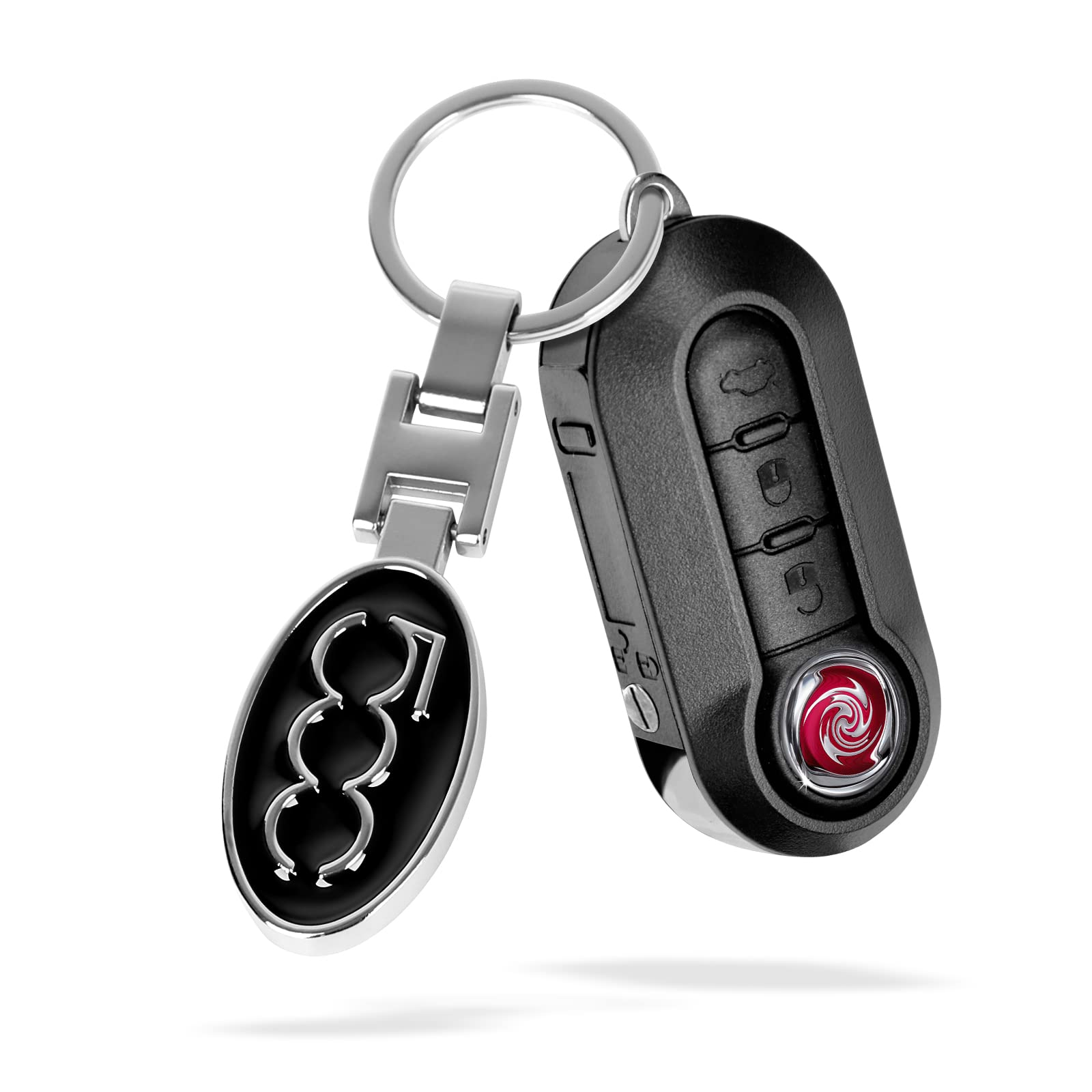 OYDDL Universal Auto Logo Schlüsselanhänger Emblem passend Kompatibel mit 500 500e 500c 500l 500x Zubehör von OYDDL