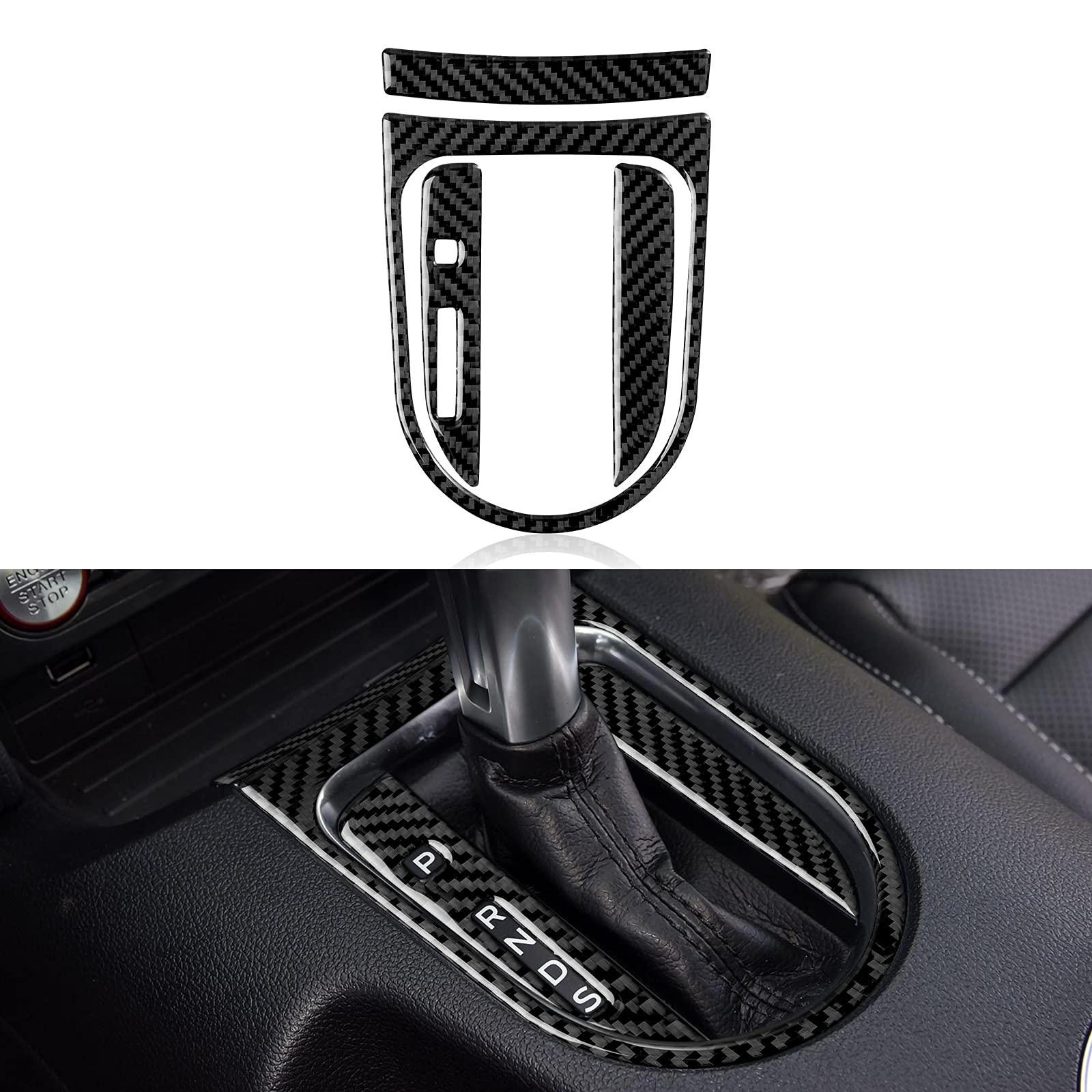 Schalttafelverkleidung Gear Shift Panel Carbonfaser Aufkleber Kompatibel Mit Ford Mustang GT 2015 2016 2017 2018 2019 2020 Zubehör von OYDDL