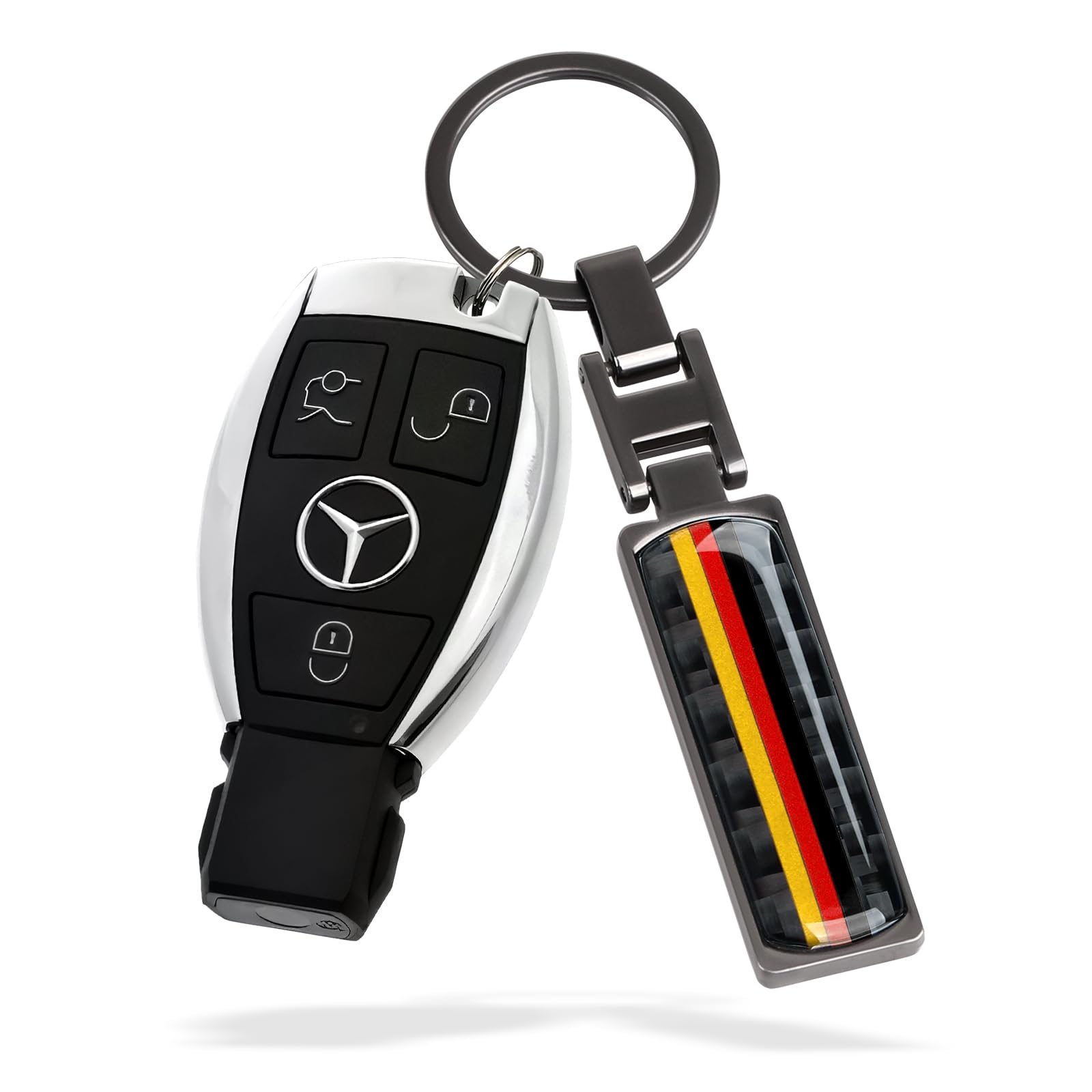 Universal Auto Schlüsselanhänger DE Flag Logo Cover Metall Kohlefaser Kompatibel mit BMW Opel Audi Benz Porsche 911 Cayman Skoda Mavbach Zubehör Universal Auto Schlüsselanhänger DE Flag Logo Cover Metall Kohlefaser Kompatibel mit BMW Opel Audi Benz Porsche 911 Cayman Skoda Mavbach Zubehör von OYDDL