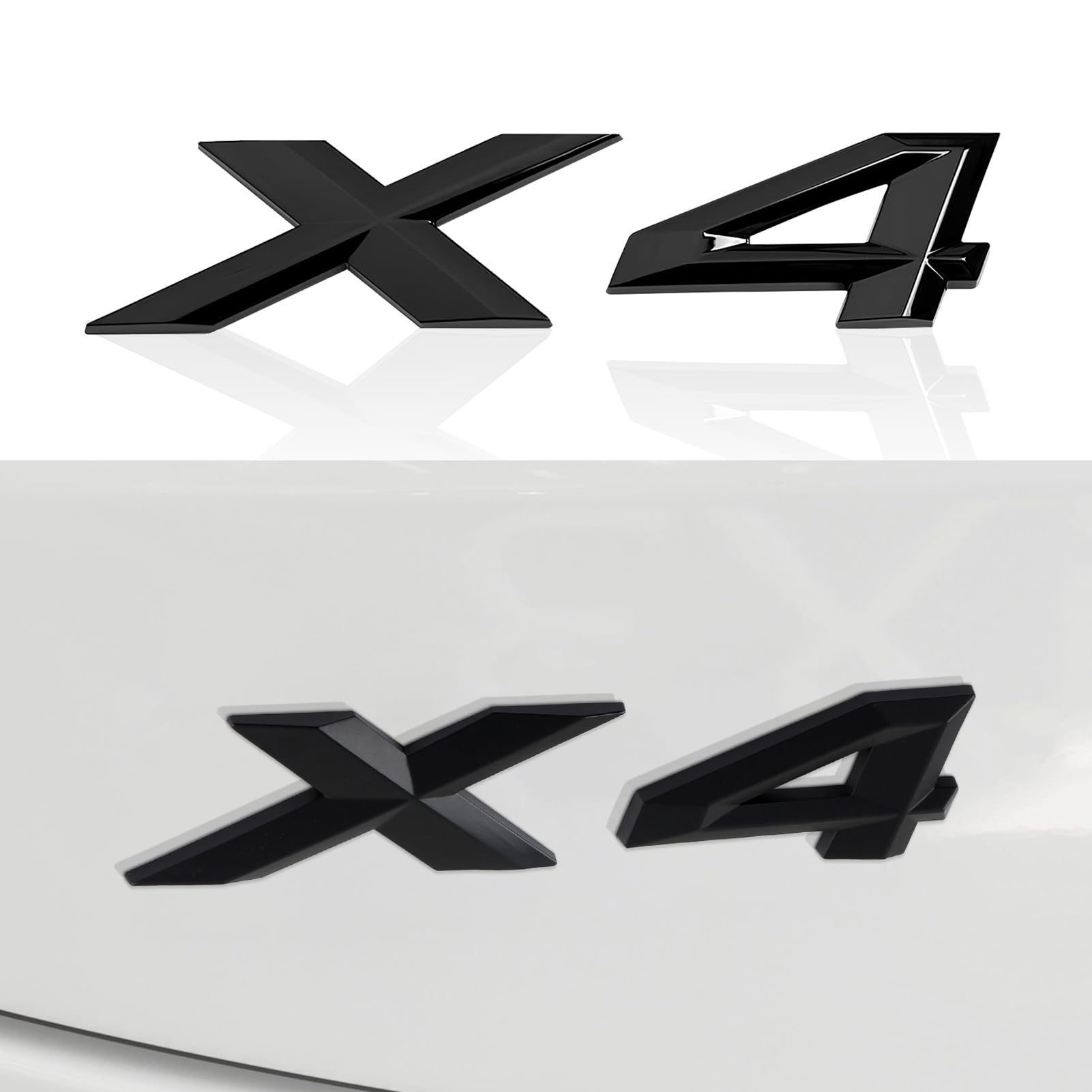 X4 Emblem Gloss Schwarz Replacement Kompatibel mit BMW Trunk Lid Emblem Badge Nameplate Label Decal Number Letters (Schwarz Glanz, X4) von OYDDL