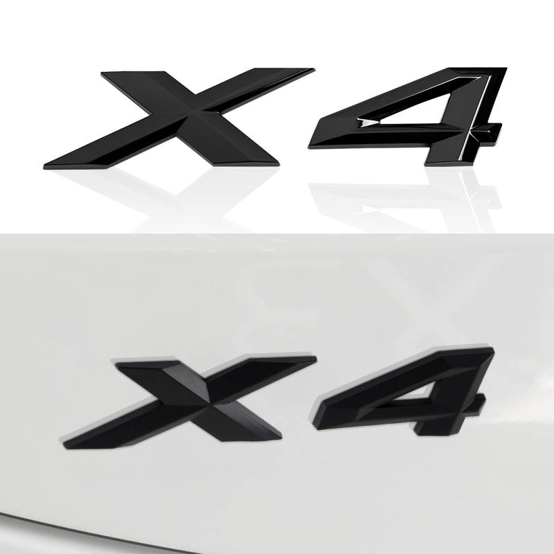 X4 Emblem Gloss Schwarz Replacement Kompatibel mit BMW F26 G02 Trunk Lid Emblem Badge Nameplate Label Decal Number Letters von OYDDL
