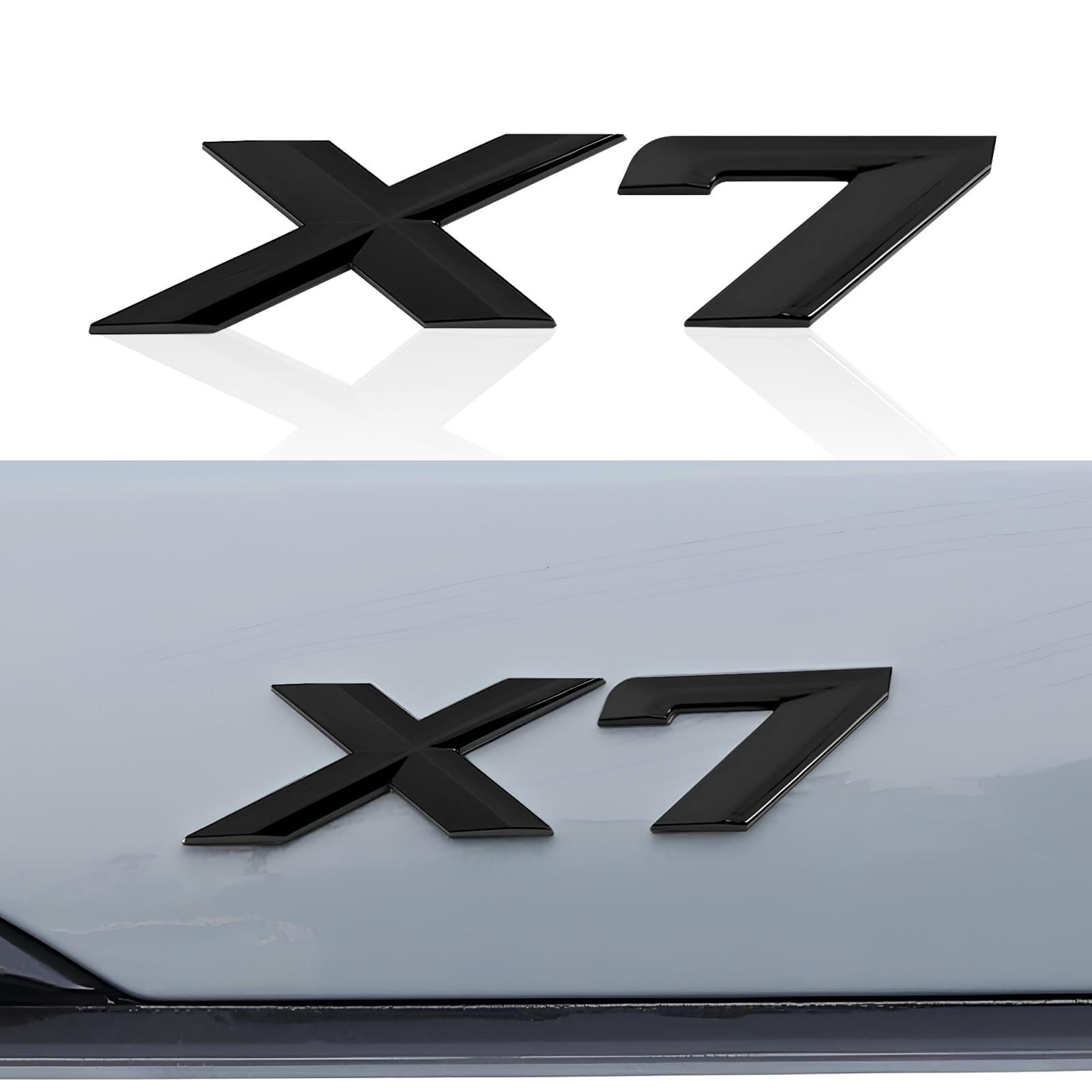 X7 Emblem Gloss Schwarz Replacement Kompatibel mit BMW G07 Trunk Lid Emblem Badge Nameplate Label Decal Number Letters von OYDDL