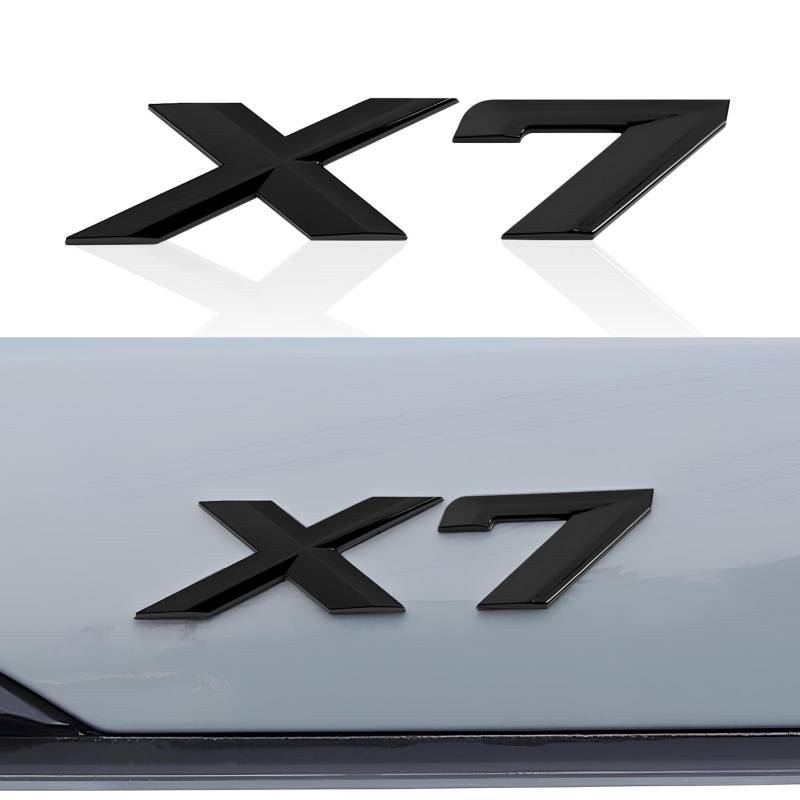 X7 Emblem Gloss Schwarz Replacement Kompatibel mit BMW G07 Trunk Lid Emblem Badge Nameplate Label Decal Number Letters von OYDDL