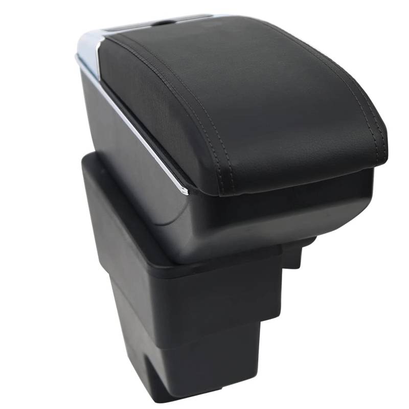 OYHCM Armlehnen compatible with KIA RIO STONIC Mittelarmlehne Armauflage 2015-2024 Zweilagige Armlehne Staufach Schwarz von OYHCM
