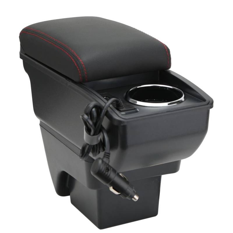 OYHCM Auto Armlehne für Seat Ibiza 6F 2017-2024 Mittelkonsole Armauflage Autozubehör Mittelarmlehne mit Stauraum verstellbar Einfache Montage von OYHCM