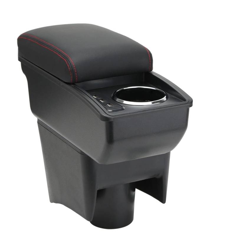 OYHCM Auto Armlehne für VW POLO 2010-2018 Mk5 6R Vento Mittelkonsole Armauflage Autozubehör Mittelarmlehne mit Stauraum verstellbar Einfache Montage von OYHCM