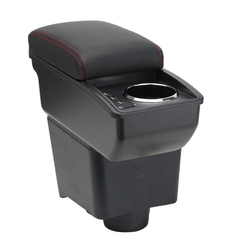 OYHCM Auto Armlehne für VW Polo 9N 3 2002-2009 Mittelkonsole Armauflage Autozubehör Mittelarmlehne mit Stauraum verstellbar Einfache Montage von OYHCM